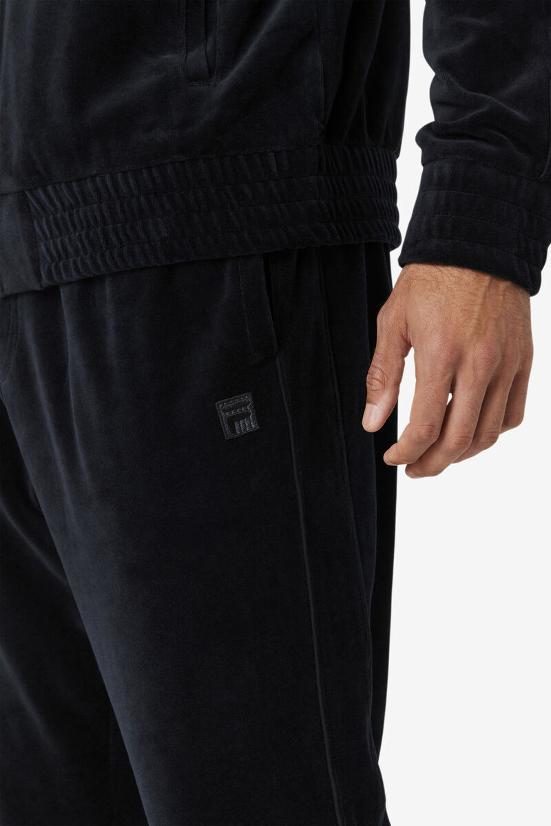 Black Men's Fila Deverall Velour Pant Pants | 8sKTL68LJVj