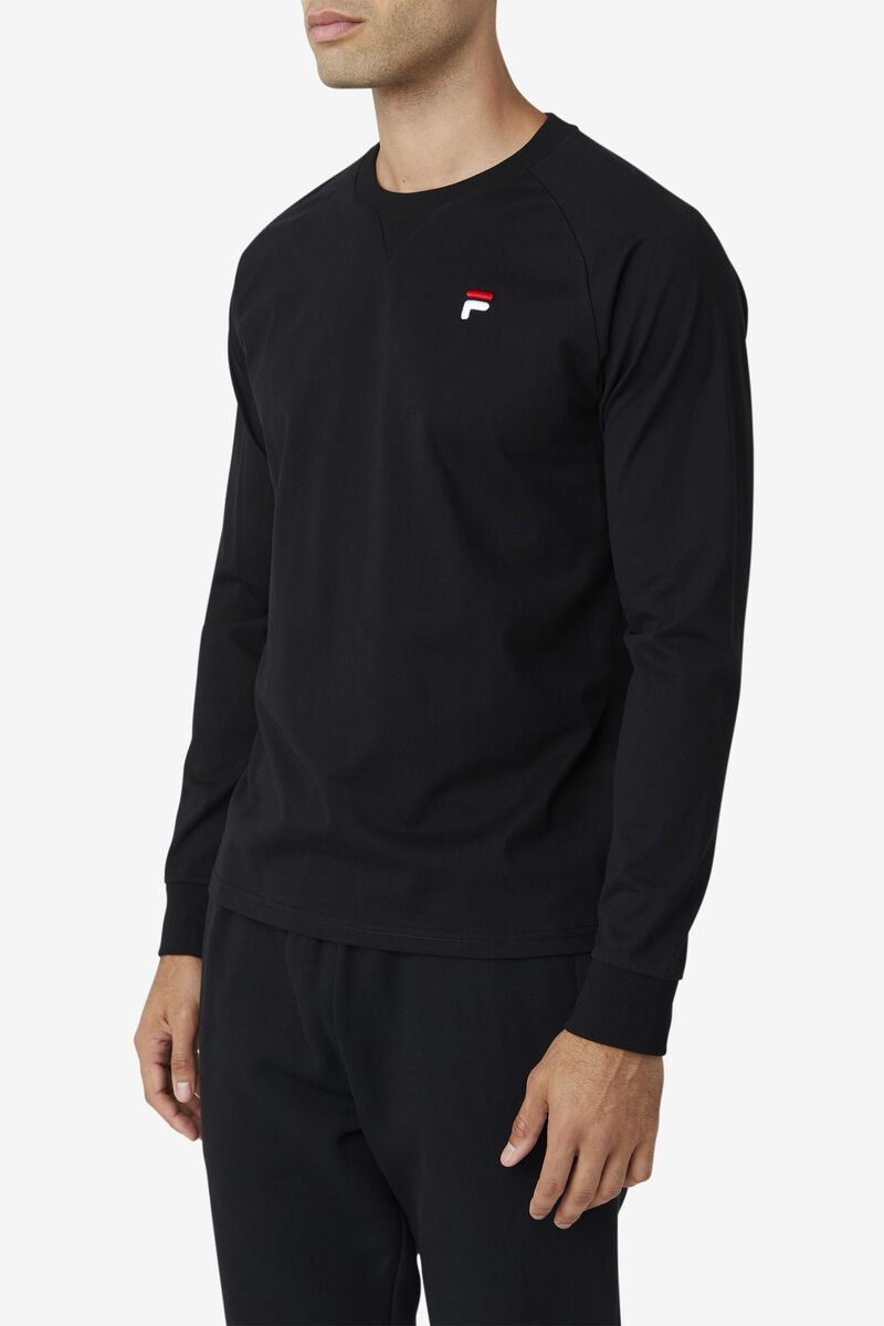 Black Men's Fila Flynn Long Sleeve Shirt | 35odo8e258F