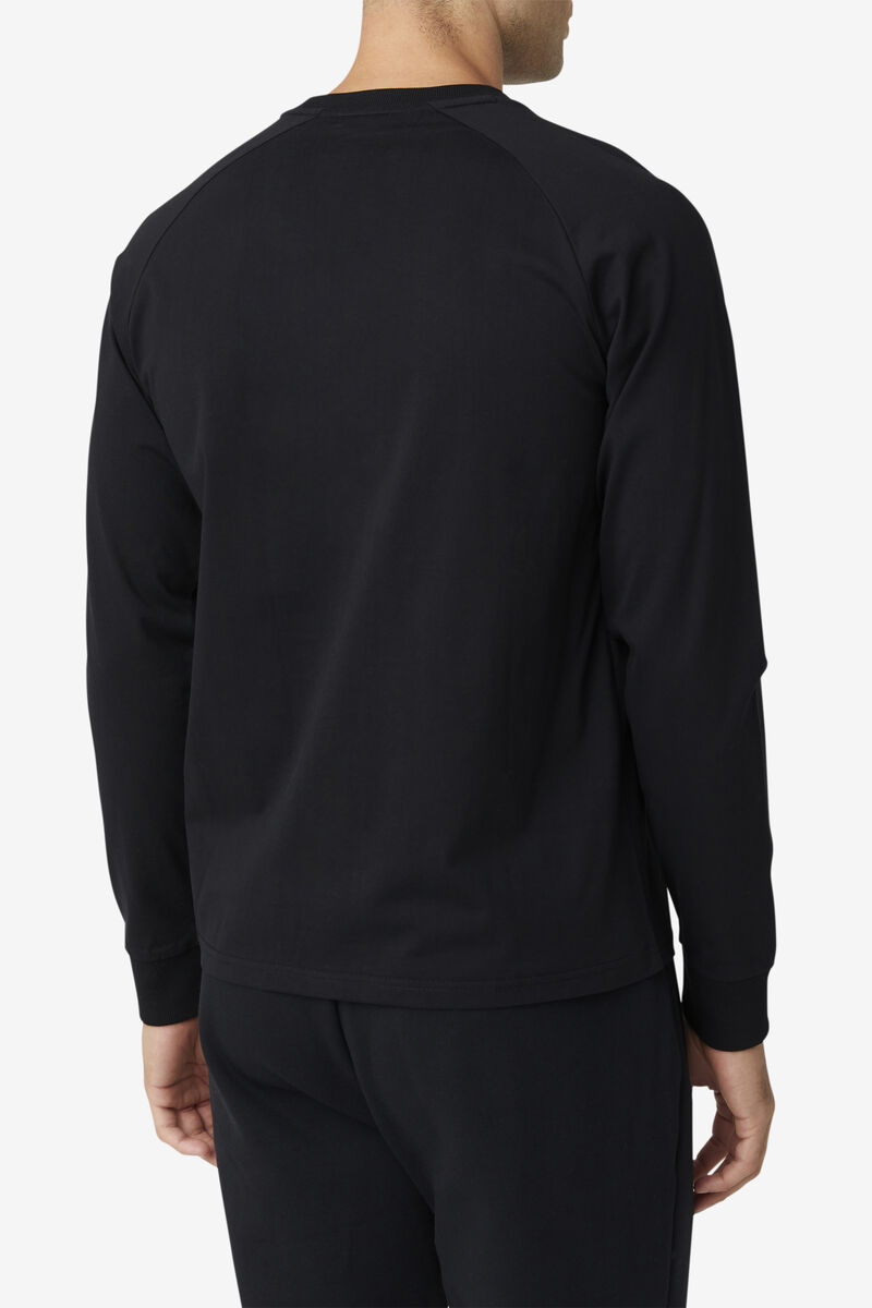 Black Men's Fila Flynn Long Sleeve Shirt | 35odo8e258F