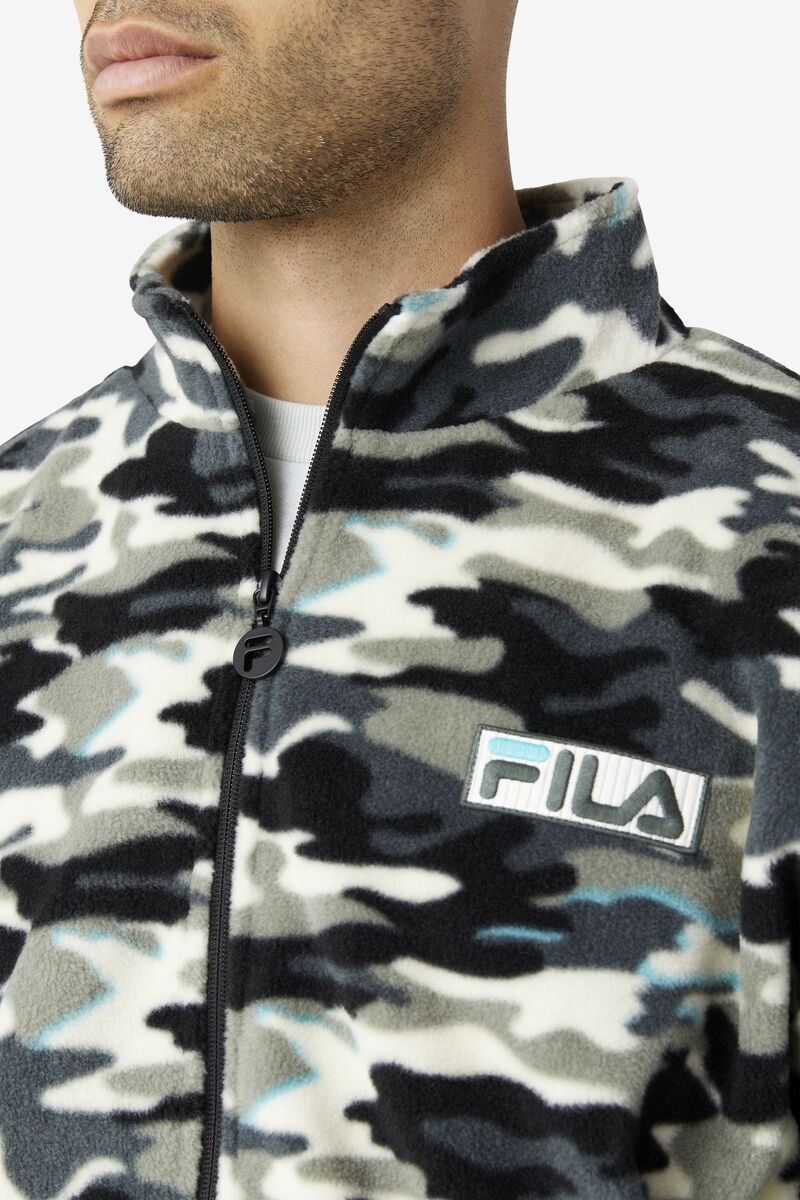 Black Men's Fila Frantry Camo Jacket Jackets | eg2goTnTdV5