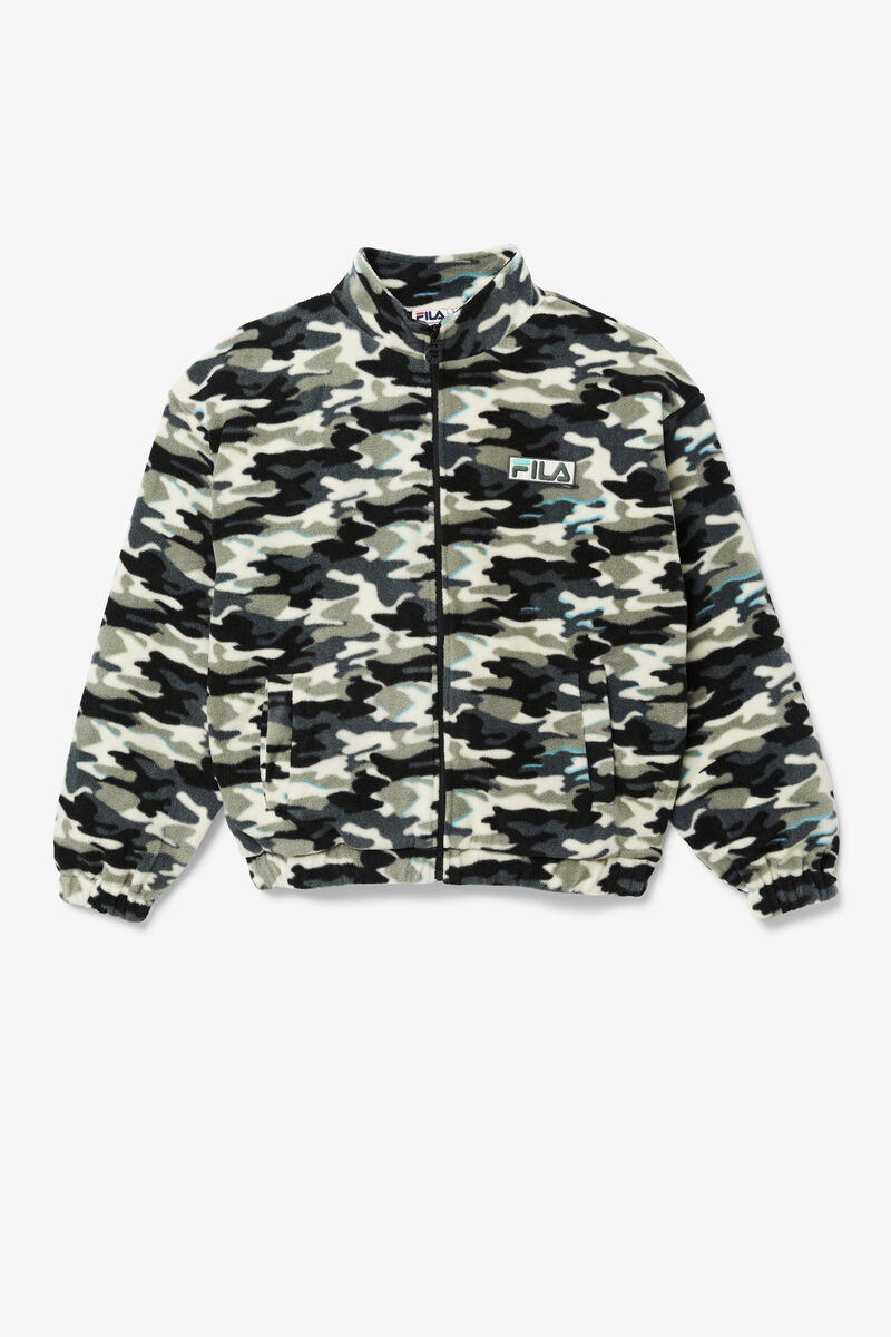 Black Men\'s Fila Frantry Camo Jacket Jackets | eg2goTnTdV5