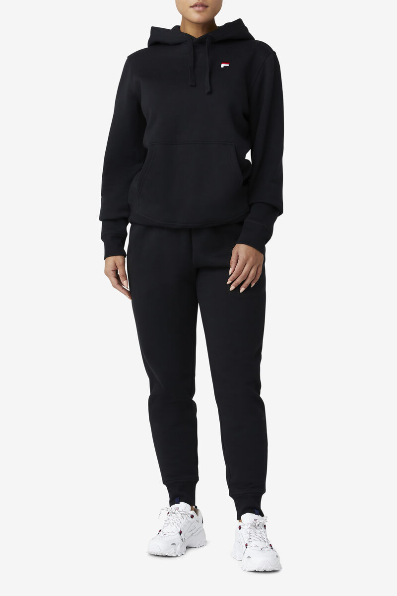 Black Men's Fila Godfrey Hoodie Hoodies | bQ6KdluzbSv