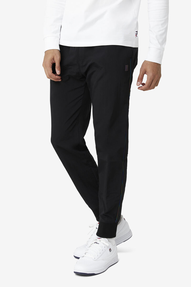 Black Men's Fila Harper Wind Pant Pants | Itrts3Dgq31