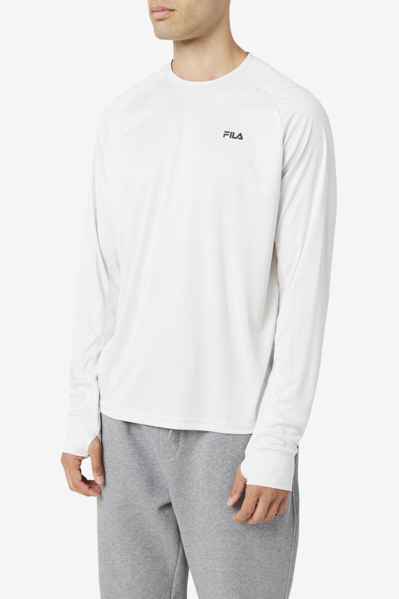 Black Men's Fila Jazam Long Sleeve Crew T Shirts | BylJe5Xo5Ak