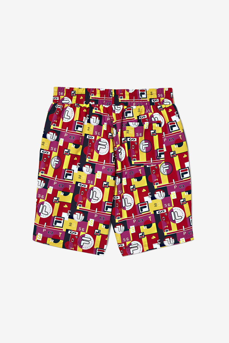 Black Men's Fila Keme Printed Swim Short Shorts | aeeUMXEGJu9