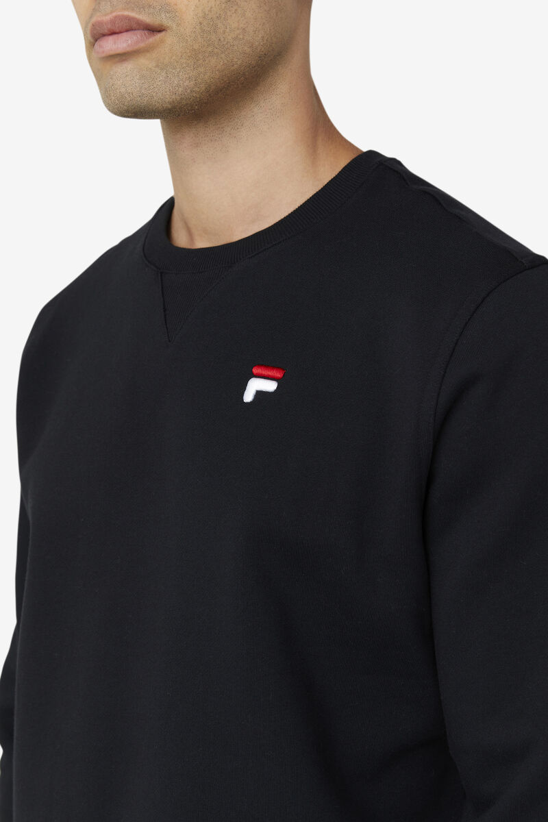 Black Men's Fila Kieve Sweatshirt Sweatshirts | 1X4ndmZxor6