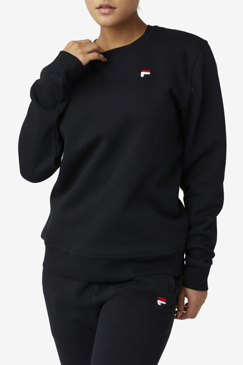 Black Men's Fila Kieve Sweatshirt Sweatshirts | QkC2EBDjUln