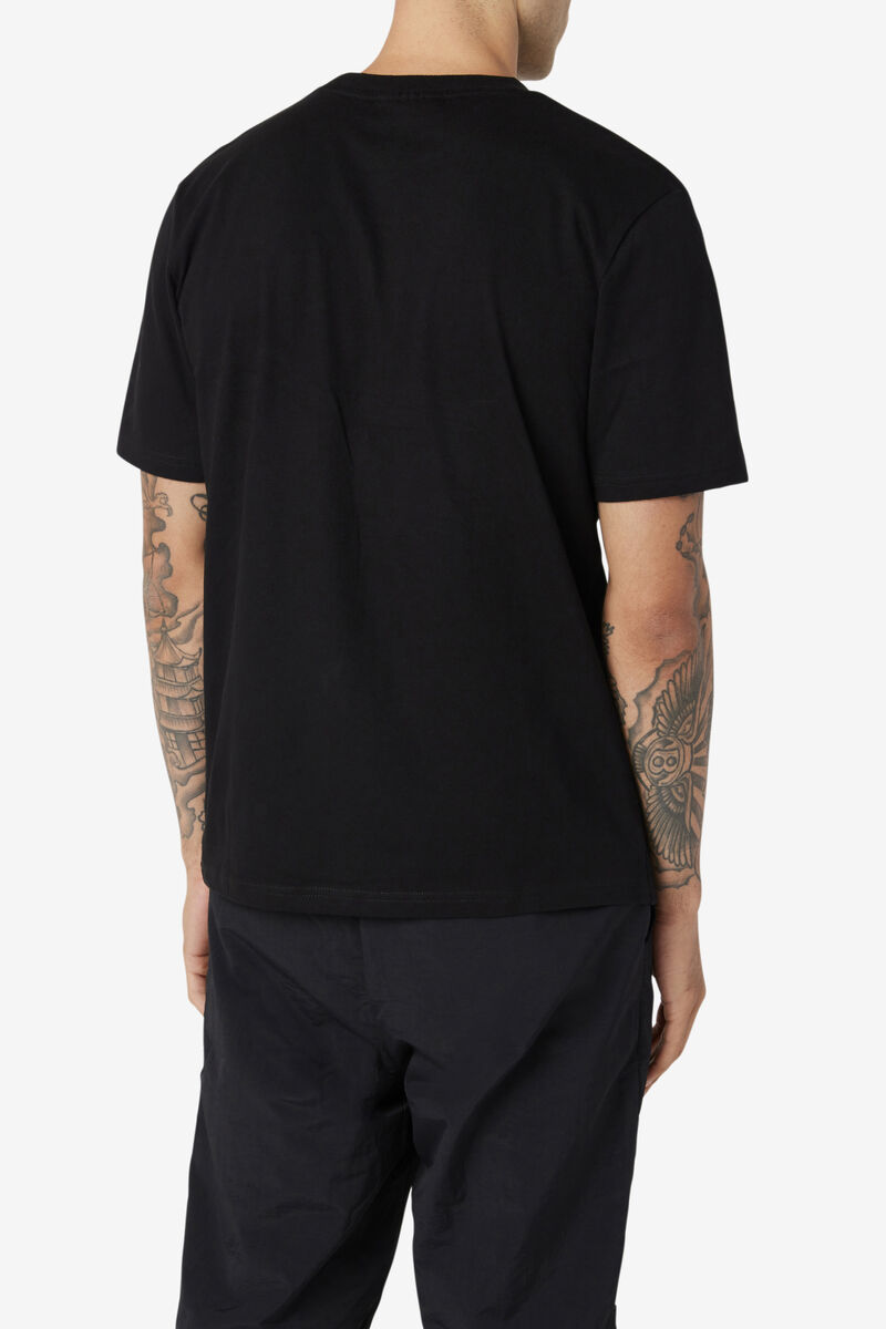 Black Men's Fila Kirk Waffle Knit T Shirts | iLYxgytnORR