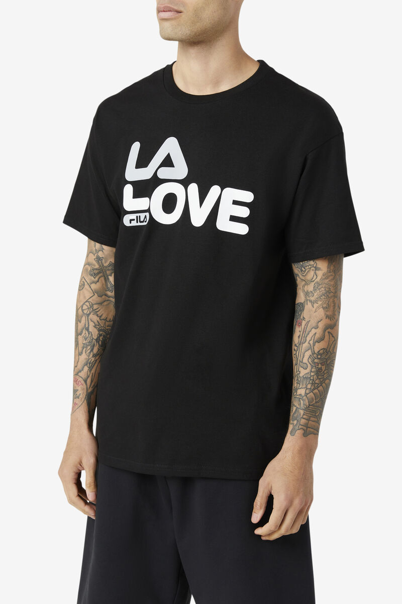 Black Men's Fila La Love T Shirts | XWg9ShrJK7t