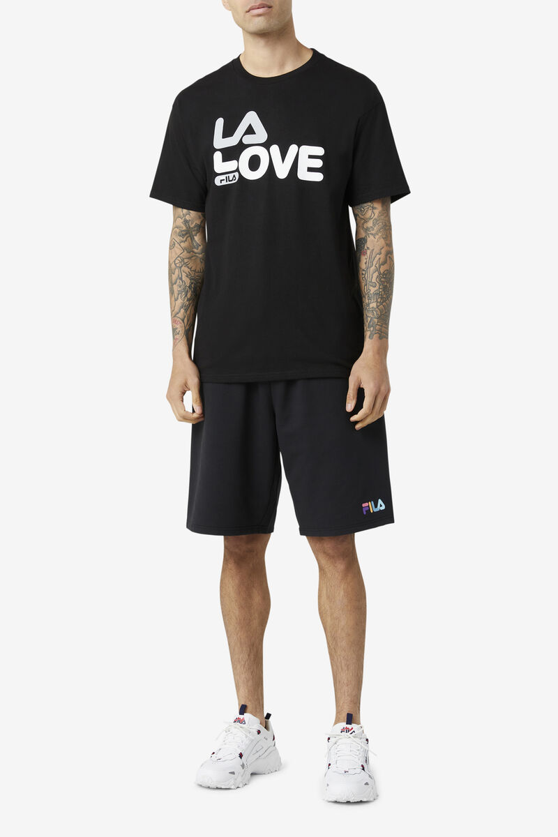 Black Men's Fila La Love T Shirts | XWg9ShrJK7t