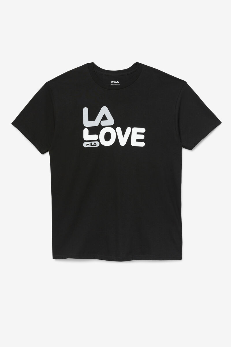 Black Men\'s Fila La Love T Shirts | XWg9ShrJK7t