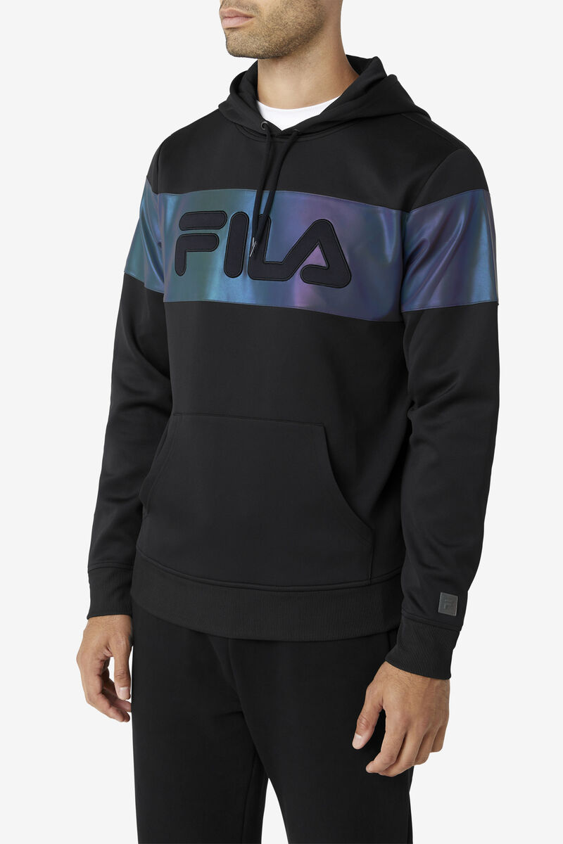 Black Men's Fila Lando Hoodie Hoodies | 3TiHm1LGSj5