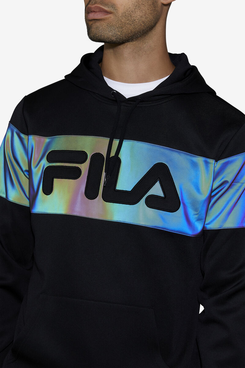 Black Men's Fila Lando Hoodie Hoodies | 3TiHm1LGSj5