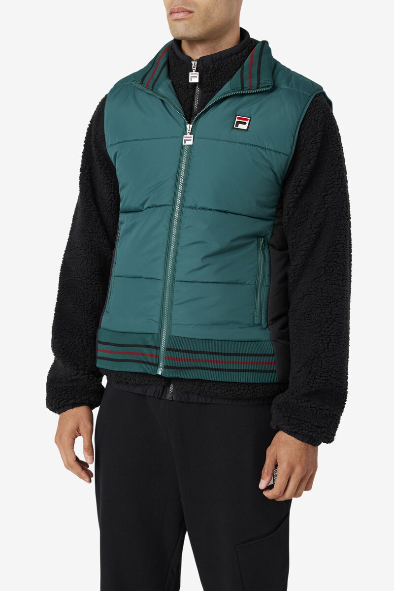 Black Men's Fila Matias Vest Outerwear | sqatHkkraAX