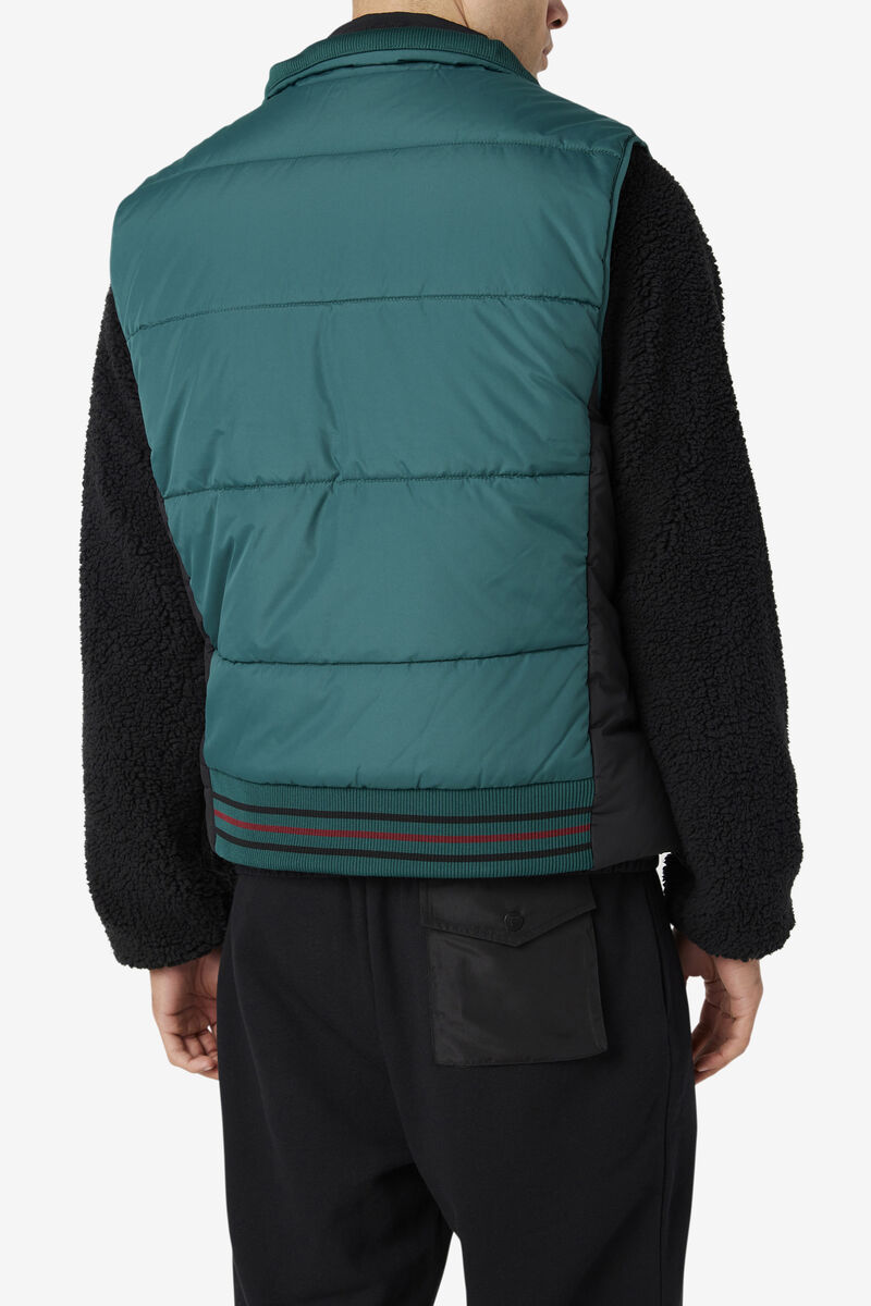 Black Men's Fila Matias Vest Outerwear | sqatHkkraAX