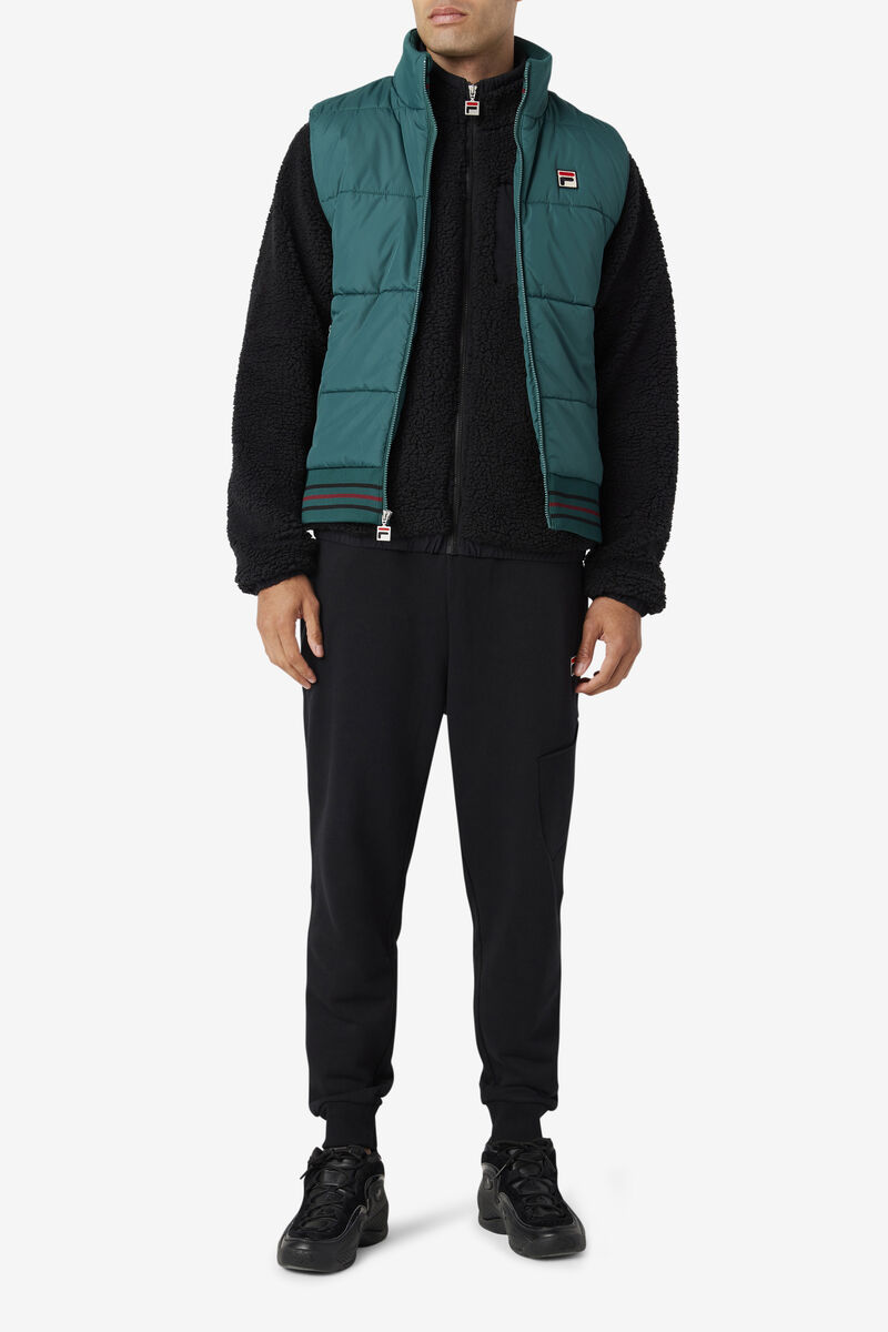 Black Men's Fila Matias Vest Outerwear | sqatHkkraAX