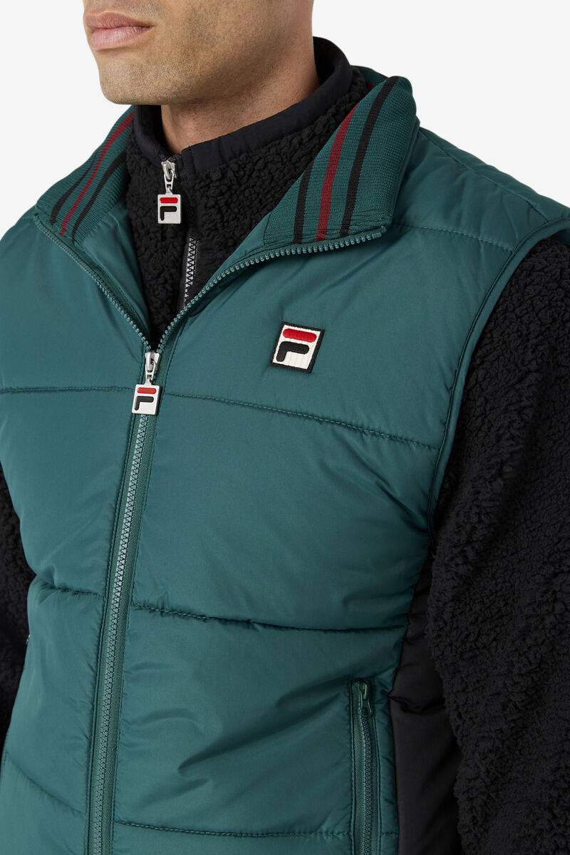 Black Men's Fila Matias Vest Outerwear | sqatHkkraAX