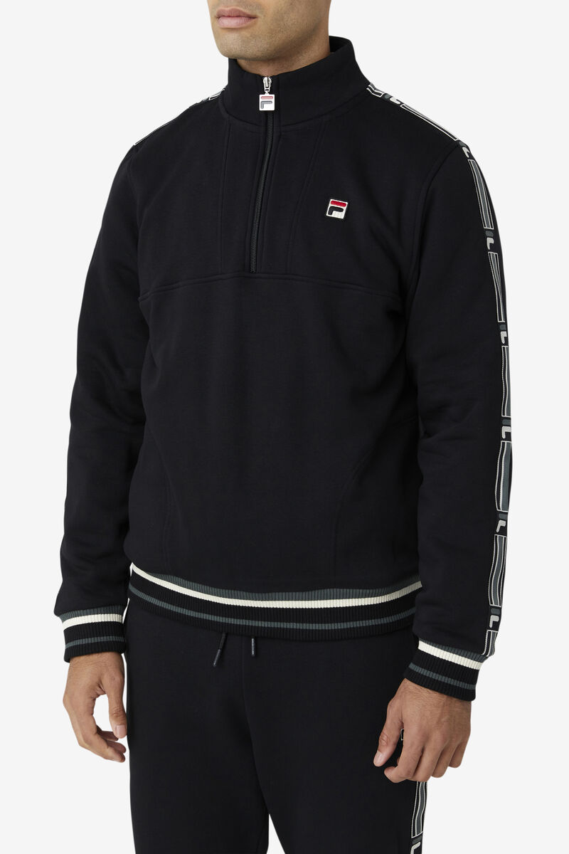 Black Men's Fila Murray 1/2 Zip Tracksuits | zvzjOlCphT2