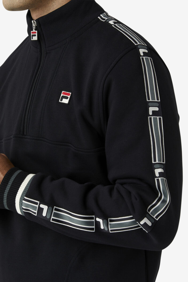 Black Men's Fila Murray 1/2 Zip Tracksuits | zvzjOlCphT2