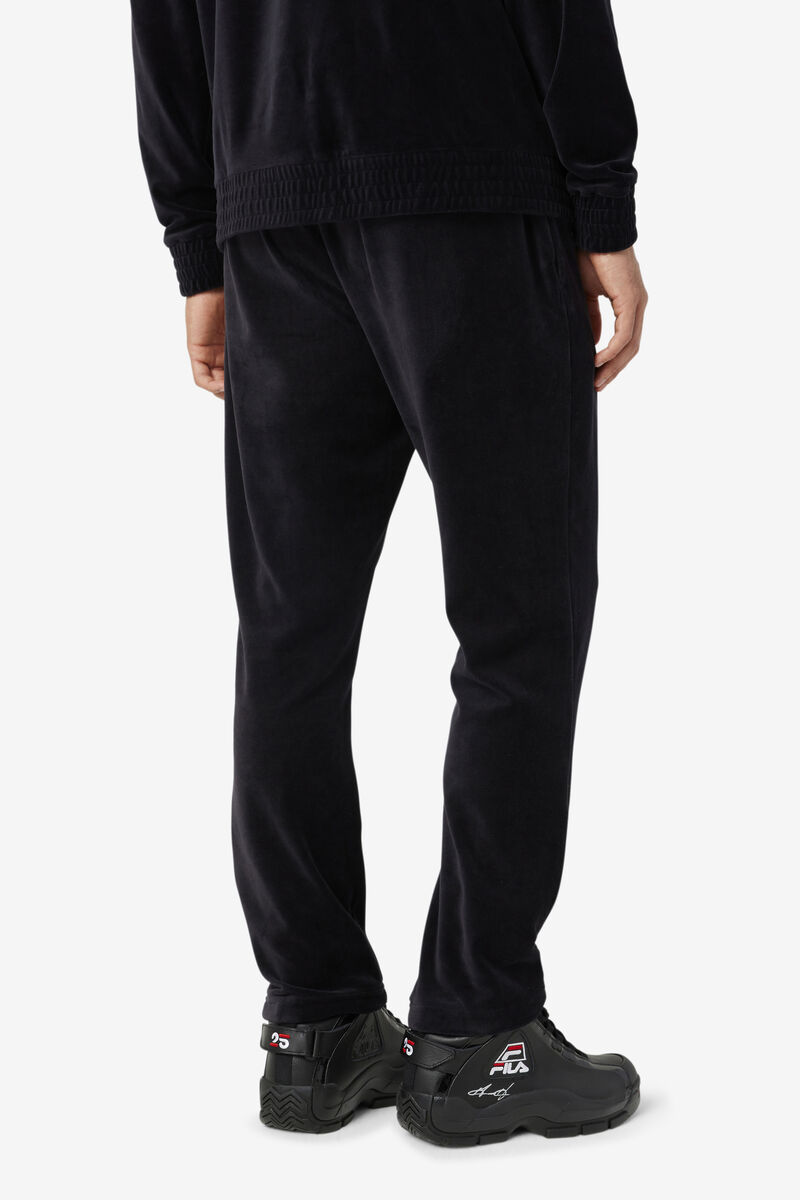 Black Men's Fila O-fit Velour Pant Tracksuits | w6W6xYGvNAs