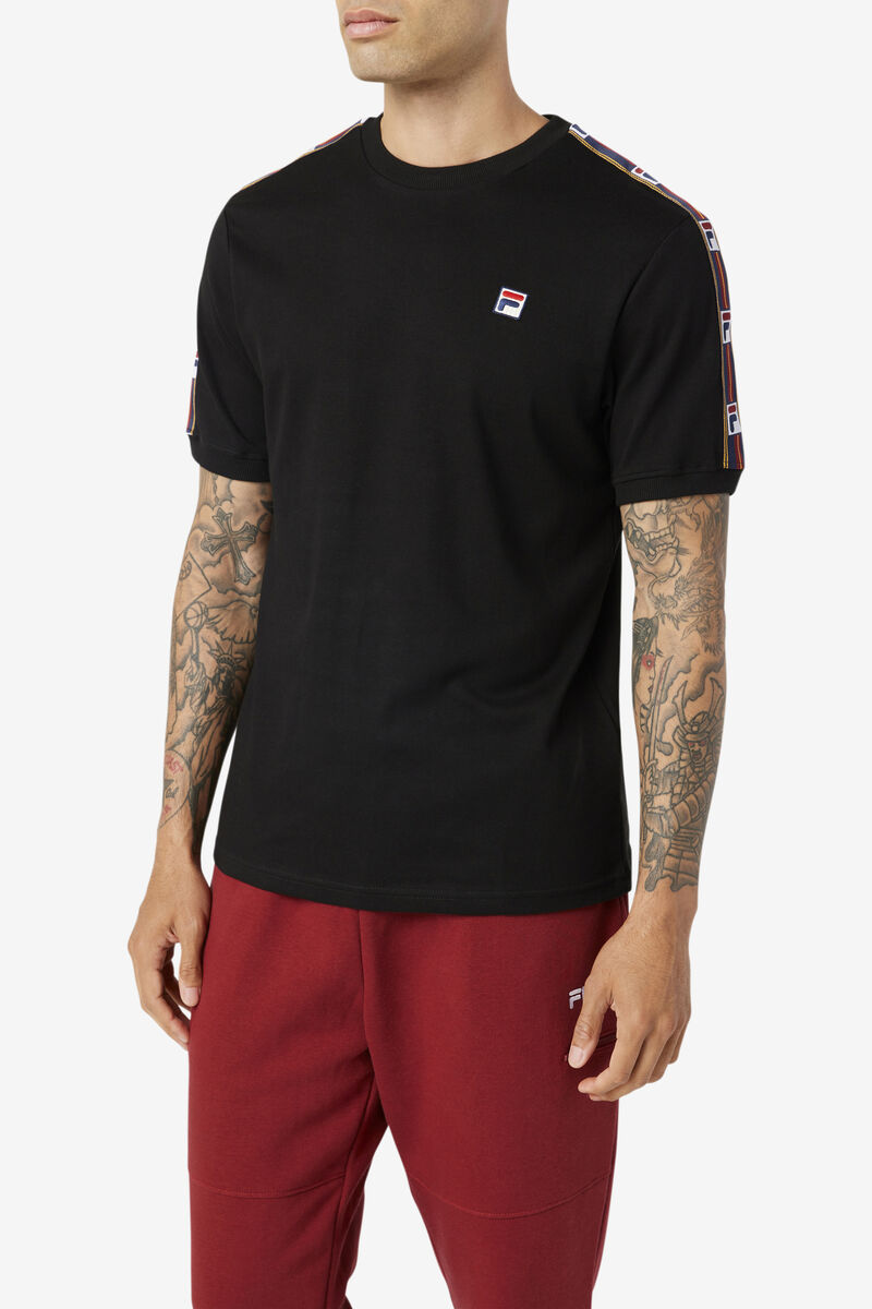 Black Men's Fila Oliver T Shirts | 84FSs8tkZct