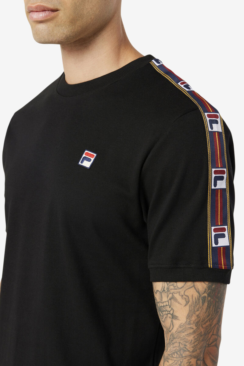 Black Men's Fila Oliver T Shirts | 84FSs8tkZct