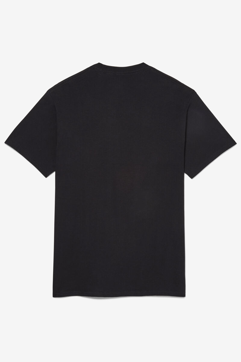 Black Men's Fila Optical Stitch T Shirts | Rt4n7hM6FLK