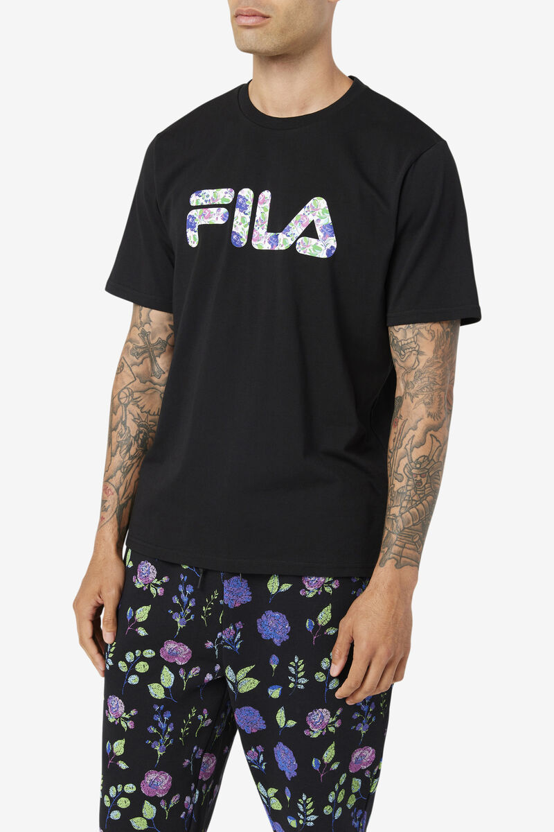 Black Men's Fila Saranac T Shirts | ZZYjFaNCmSt