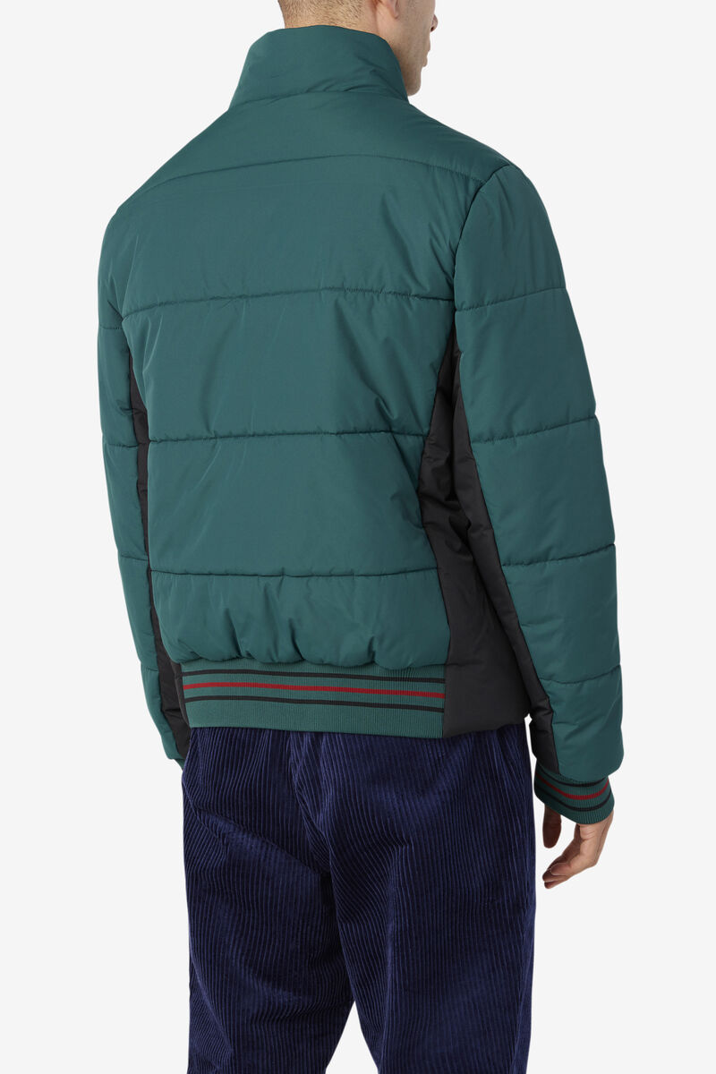 Black Men's Fila Watson Puffer Jacket Jackets | EBKa8VizSOt