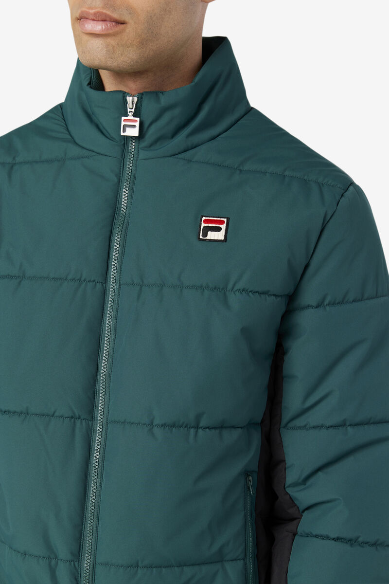 Black Men's Fila Watson Puffer Jacket Jackets | EBKa8VizSOt