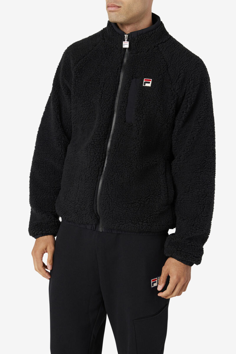 Black Men's Fila Yuri Jacket Jackets | EfeIozXAqQk