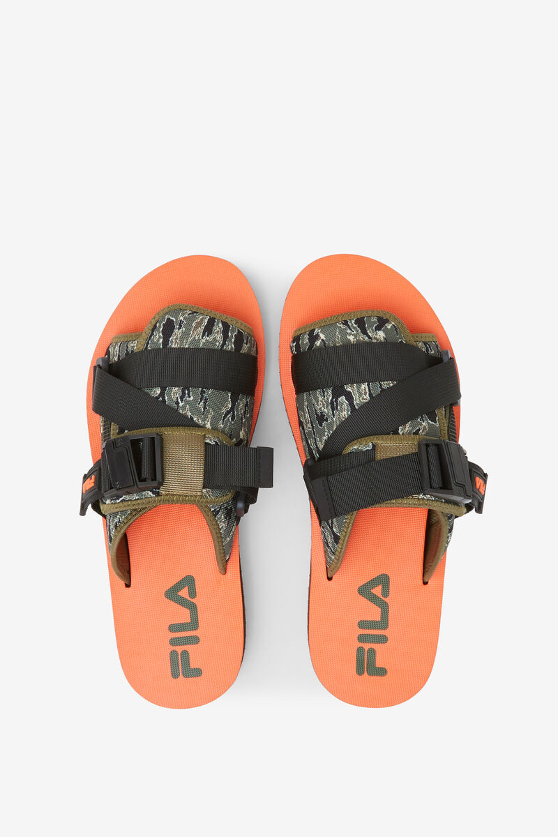 Black / Olive Men's Fila Sol-slide V2 Camo Slides | 7pf4hEViMPG