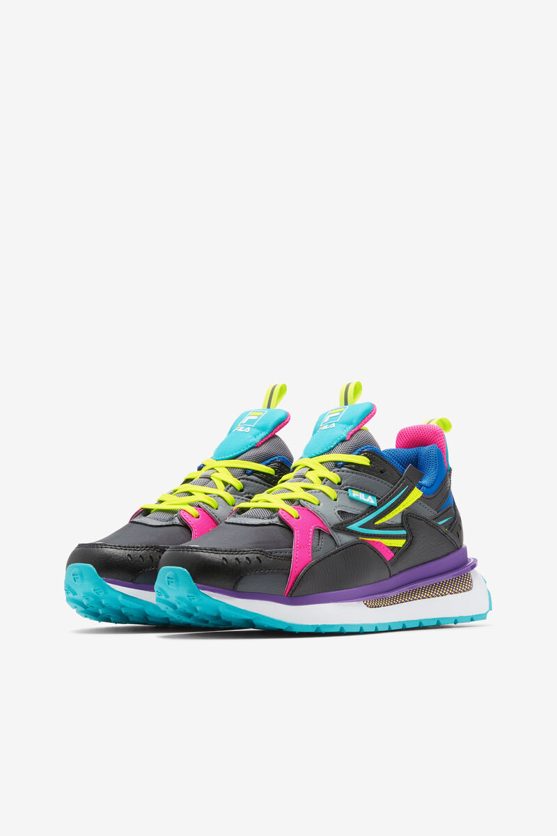 Black / Pink / Blue Women's Fila Sandenal Trainers | TIflCYVrhCl