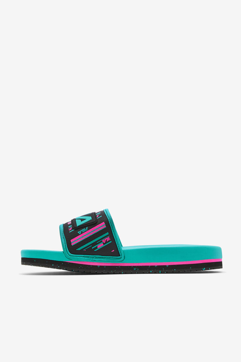 Black / Pink Men's Fila Lunar Slide Slides | mX1ycnCarEU