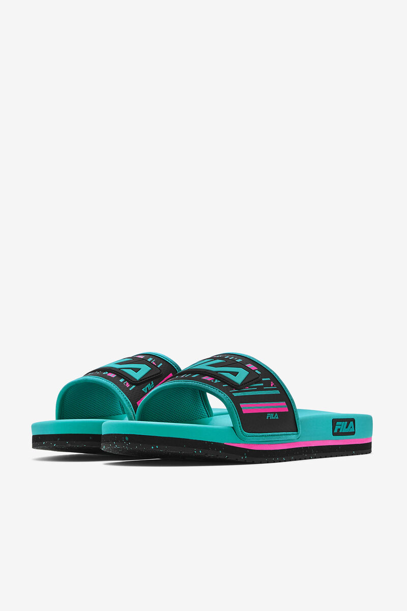 Black / Pink Men's Fila Lunar Slide Slides | mX1ycnCarEU