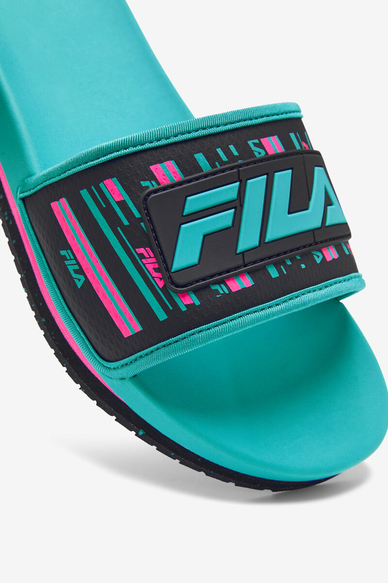 Black / Pink Men's Fila Lunar Slide Slides | mX1ycnCarEU