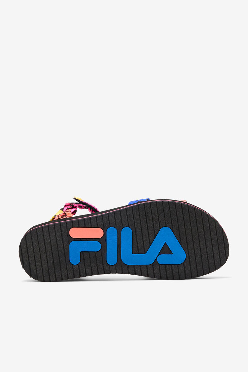 Black / Purple / Blue Women's Fila Drifter Ts Bandana Sandals | Iy2NmZTOmsd