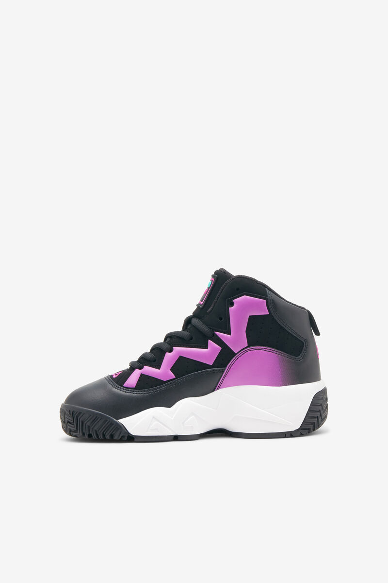 Black / Purple Green Flower / White Kids' Fila Little Mb Basketball Shoes | dHS9Femnfru