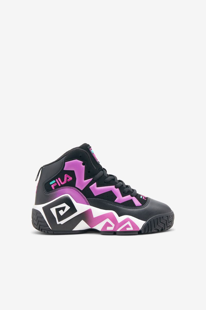 Black / Purple Green Flower / White Kids\' Fila Little Mb Basketball Shoes | dHS9Femnfru