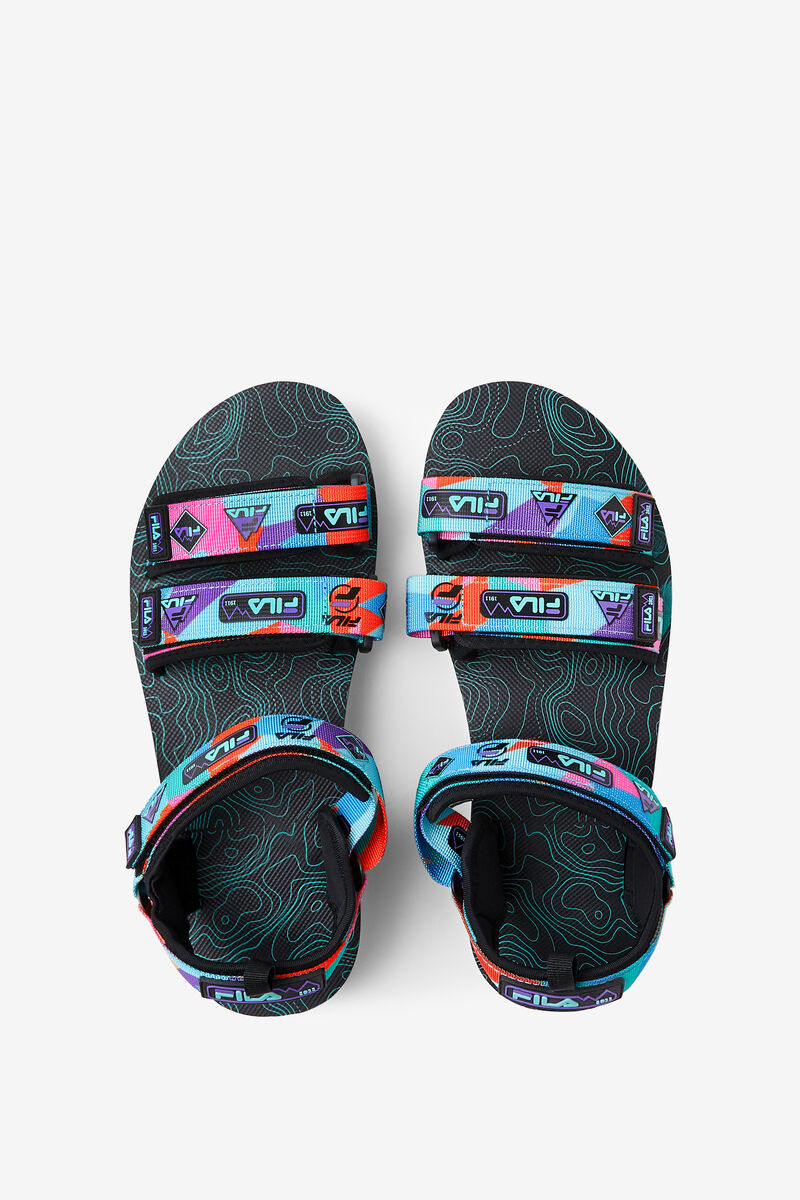 Black / Purple / Red Orange Men's Fila Drifter Dns '90s Sandals | urDUyqeVG7D