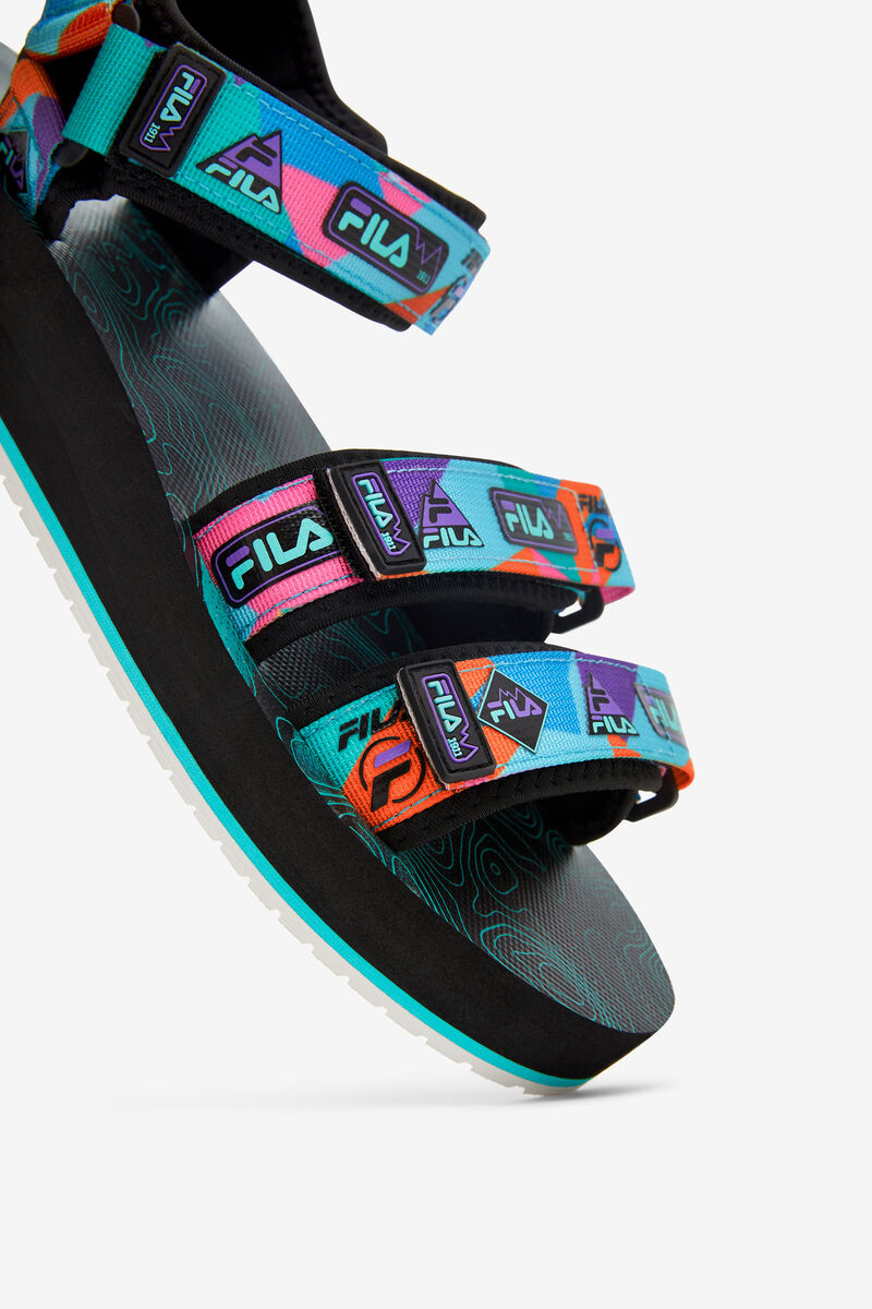 Black / Purple / Red Orange Men's Fila Drifter Dns '90s Sandals | urDUyqeVG7D