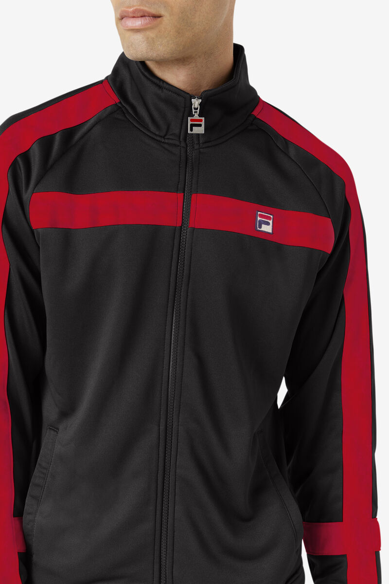 Black / Red Men's Fila Renzo Jacket Jackets | Ckp7USPwXQW