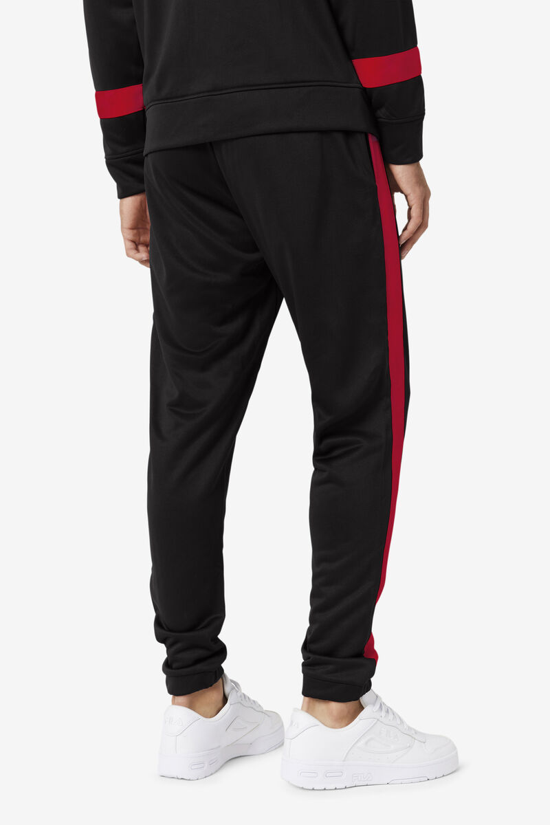 Black / Red Men's Fila Renzo Pant Pants | QJUzbFtZ1Nh