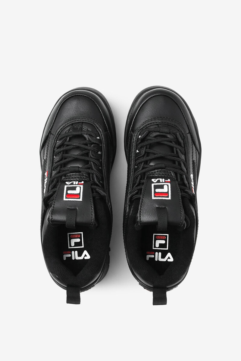 Black / Red / White Kids' Fila Disruptor 2 X Fx-100 Luxe Platform Shoes | 3WNAykiPUZR