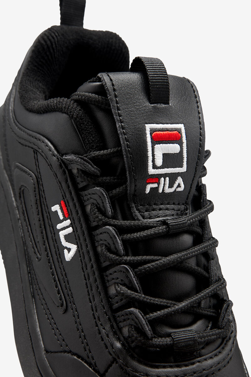 Black / Red / White Kids' Fila Disruptor 2 X Fx-100 Luxe Platform Shoes | 3WNAykiPUZR