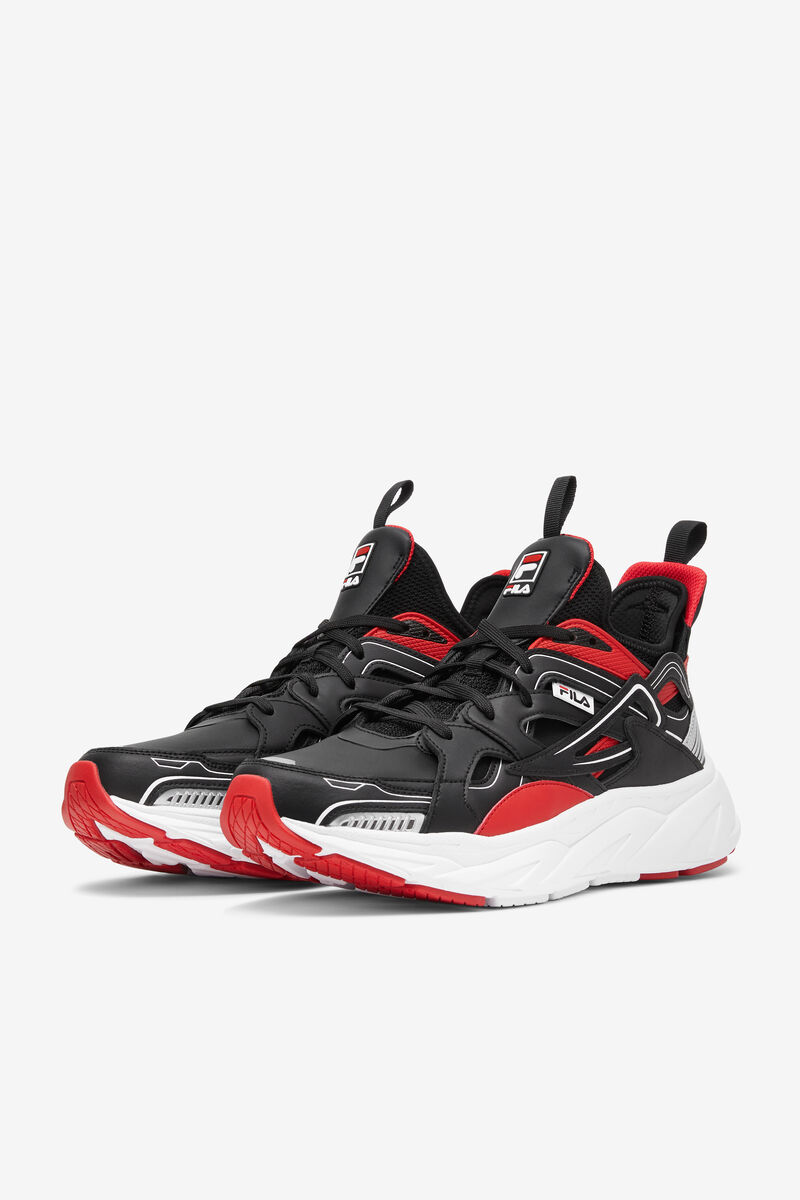 Black / Red / White Men's Fila Black & Red Hallasan High Top Trainers | Fila Trainers | bh6Wyn4MpOY