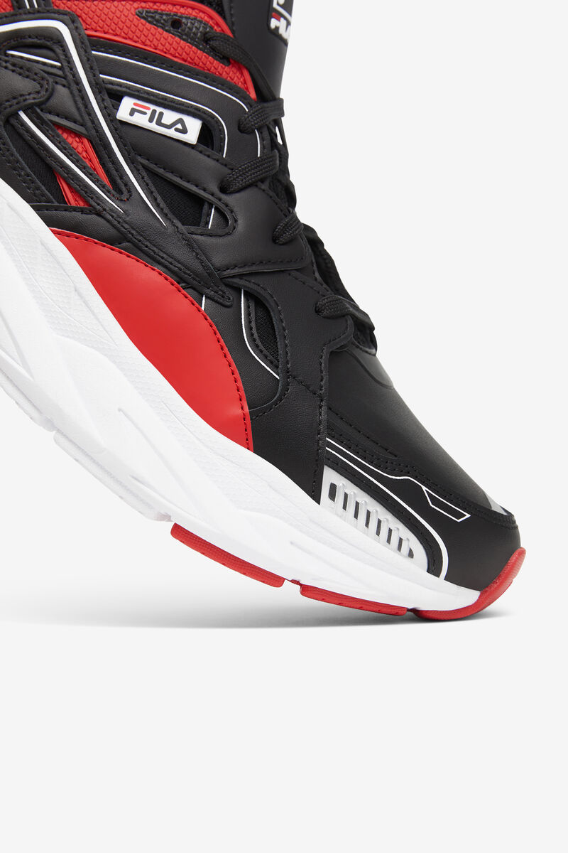 Black / Red / White Men's Fila Black & Red Hallasan High Top Trainers | Fila Trainers | bh6Wyn4MpOY