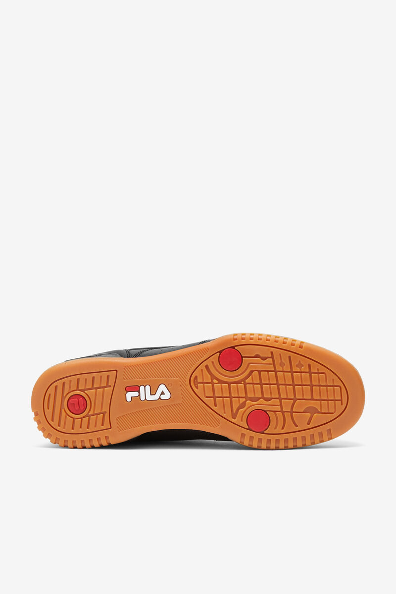 Black / Red / White Men's Fila Original Fitness Flat Shoes | dYpV35A4goG