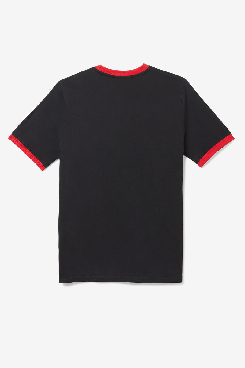 Black / Red / White Men's Fila Silver T Shirts | ow6XD9kNbCn