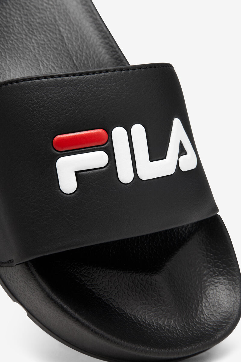 Black / Red / White Women's Fila Drifter Sandals | RHVUQG5NNOn